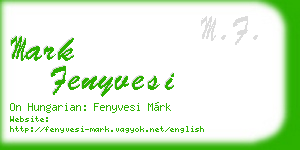 mark fenyvesi business card