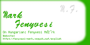 mark fenyvesi business card